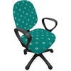 image:imageAmbesonne Cartoon Office Chair Slipcover Xray Part of an Abstract Skeleton Image in Repetitive Grunge Pattern Protective Stretch Decorative Fabric Cover Standard Size Ivory CharcoalTeal Ivory