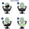 image:imageAmbesonne Cartoon Office Chair Slipcover Xray Part of an Abstract Skeleton Image in Repetitive Grunge Pattern Protective Stretch Decorative Fabric Cover Standard Size Ivory CharcoalAqua Blue