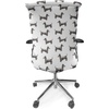 image:imageAmbesonne Cartoon Office Chair Slipcover Xray Part of an Abstract Skeleton Image in Repetitive Grunge Pattern Protective Stretch Decorative Fabric Cover Standard Size Ivory CharcoalGrey White