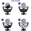 image:imageAmbesonne Cartoon Office Chair Slipcover Xray Part of an Abstract Skeleton Image in Repetitive Grunge Pattern Protective Stretch Decorative Fabric Cover Standard Size Ivory CharcoalBlue Grey