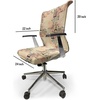 image:imageAmbesonne Cartoon Office Chair Slipcover Xray Part of an Abstract Skeleton Image in Repetitive Grunge Pattern Protective Stretch Decorative Fabric Cover Standard Size Ivory CharcoalPink Black