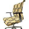 image:imageAmbesonne Cartoon Office Chair Slipcover Xray Part of an Abstract Skeleton Image in Repetitive Grunge Pattern Protective Stretch Decorative Fabric Cover Standard Size Ivory CharcoalYellow White