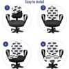 image:imageAmbesonne Cartoon Office Chair Slipcover Xray Part of an Abstract Skeleton Image in Repetitive Grunge Pattern Protective Stretch Decorative Fabric Cover Standard Size Ivory CharcoalGrey and White