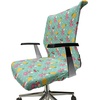 image:imageAmbesonne Cartoon Office Chair Slipcover Xray Part of an Abstract Skeleton Image in Repetitive Grunge Pattern Protective Stretch Decorative Fabric Cover Standard Size Ivory CharcoalTeal Pink