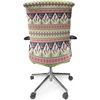image:imageAmbesonne Cartoon Office Chair Slipcover Xray Part of an Abstract Skeleton Image in Repetitive Grunge Pattern Protective Stretch Decorative Fabric Cover Standard Size Ivory CharcoalGreen Coral