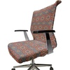 image:imageAmbesonne Cartoon Office Chair Slipcover Xray Part of an Abstract Skeleton Image in Repetitive Grunge Pattern Protective Stretch Decorative Fabric Cover Standard Size Ivory CharcoalTurquoise Orange