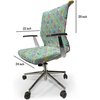 image:imageAmbesonne Cartoon Office Chair Slipcover Xray Part of an Abstract Skeleton Image in Repetitive Grunge Pattern Protective Stretch Decorative Fabric Cover Standard Size Ivory CharcoalTeal Pink