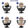 image:imageAmbesonne Cartoon Office Chair Slipcover Xray Part of an Abstract Skeleton Image in Repetitive Grunge Pattern Protective Stretch Decorative Fabric Cover Standard Size Ivory CharcoalGreen Coral
