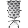 image:imageAmbesonne Cartoon Office Chair Slipcover Xray Part of an Abstract Skeleton Image in Repetitive Grunge Pattern Protective Stretch Decorative Fabric Cover Standard Size Ivory CharcoalGrey and White