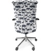 image:imageAmbesonne Cartoon Office Chair Slipcover Xray Part of an Abstract Skeleton Image in Repetitive Grunge Pattern Protective Stretch Decorative Fabric Cover Standard Size Ivory CharcoalBlue Grey