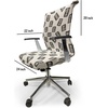 image:imageAmbesonne Cartoon Office Chair Slipcover Xray Part of an Abstract Skeleton Image in Repetitive Grunge Pattern Protective Stretch Decorative Fabric Cover Standard Size Ivory CharcoalIvory Charcoal