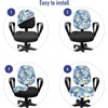 image:imageAmbesonne Cartoon Office Chair Slipcover Xray Part of an Abstract Skeleton Image in Repetitive Grunge Pattern Protective Stretch Decorative Fabric Cover Standard Size Ivory CharcoalBlue Azure