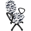 image:imageAmbesonne Cartoon Office Chair Slipcover Xray Part of an Abstract Skeleton Image in Repetitive Grunge Pattern Protective Stretch Decorative Fabric Cover Standard Size Ivory CharcoalBlue Grey