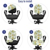 image:imageAmbesonne Cartoon Office Chair Slipcover Xray Part of an Abstract Skeleton Image in Repetitive Grunge Pattern Protective Stretch Decorative Fabric Cover Standard Size Ivory CharcoalGreen Yellow