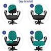 image:imageAmbesonne Cartoon Office Chair Slipcover Xray Part of an Abstract Skeleton Image in Repetitive Grunge Pattern Protective Stretch Decorative Fabric Cover Standard Size Ivory CharcoalTeal Ivory