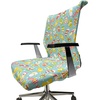 image:imageAmbesonne Cartoon Office Chair Slipcover Xray Part of an Abstract Skeleton Image in Repetitive Grunge Pattern Protective Stretch Decorative Fabric Cover Standard Size Ivory CharcoalAqua Blue