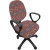 image:imageAmbesonne Cartoon Office Chair Slipcover Xray Part of an Abstract Skeleton Image in Repetitive Grunge Pattern Protective Stretch Decorative Fabric Cover Standard Size Ivory CharcoalTurquoise Orange