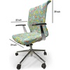 image:imageAmbesonne Cartoon Office Chair Slipcover Xray Part of an Abstract Skeleton Image in Repetitive Grunge Pattern Protective Stretch Decorative Fabric Cover Standard Size Ivory CharcoalAqua Blue