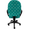 image:imageAmbesonne Cartoon Office Chair Slipcover Xray Part of an Abstract Skeleton Image in Repetitive Grunge Pattern Protective Stretch Decorative Fabric Cover Standard Size Ivory CharcoalTeal Ivory