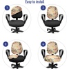 image:imageAmbesonne Cartoon Office Chair Slipcover Xray Part of an Abstract Skeleton Image in Repetitive Grunge Pattern Protective Stretch Decorative Fabric Cover Standard Size Ivory CharcoalPink Black