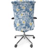 image:imageAmbesonne Cartoon Office Chair Slipcover Xray Part of an Abstract Skeleton Image in Repetitive Grunge Pattern Protective Stretch Decorative Fabric Cover Standard Size Ivory CharcoalBlue Azure