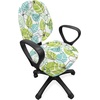 image:imageAmbesonne Cartoon Office Chair Slipcover Xray Part of an Abstract Skeleton Image in Repetitive Grunge Pattern Protective Stretch Decorative Fabric Cover Standard Size Ivory CharcoalCharcoal Dimgrey