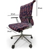 image:imageAmbesonne Cartoon Office Chair Slipcover Xray Part of an Abstract Skeleton Image in Repetitive Grunge Pattern Protective Stretch Decorative Fabric Cover Standard Size Ivory CharcoalCoral Purple