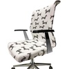 image:imageAmbesonne Cartoon Office Chair Slipcover Xray Part of an Abstract Skeleton Image in Repetitive Grunge Pattern Protective Stretch Decorative Fabric Cover Standard Size Ivory CharcoalGrey White