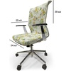 image:imageAmbesonne Cartoon Office Chair Slipcover Xray Part of an Abstract Skeleton Image in Repetitive Grunge Pattern Protective Stretch Decorative Fabric Cover Standard Size Ivory CharcoalGreen Yellow