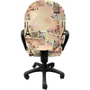 image:imageAmbesonne Cartoon Office Chair Slipcover Xray Part of an Abstract Skeleton Image in Repetitive Grunge Pattern Protective Stretch Decorative Fabric Cover Standard Size Ivory CharcoalPink Black