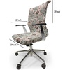 image:imageAmbesonne Cartoon Office Chair Slipcover Xray Part of an Abstract Skeleton Image in Repetitive Grunge Pattern Protective Stretch Decorative Fabric Cover Standard Size Ivory CharcoalTeal Brown