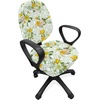 image:imageAmbesonne Cartoon Office Chair Slipcover Xray Part of an Abstract Skeleton Image in Repetitive Grunge Pattern Protective Stretch Decorative Fabric Cover Standard Size Ivory CharcoalGreen Yellow