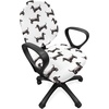 image:imageAmbesonne Cartoon Office Chair Slipcover Xray Part of an Abstract Skeleton Image in Repetitive Grunge Pattern Protective Stretch Decorative Fabric Cover Standard Size Ivory CharcoalGrey White