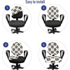 image:imageAmbesonne Cartoon Office Chair Slipcover Xray Part of an Abstract Skeleton Image in Repetitive Grunge Pattern Protective Stretch Decorative Fabric Cover Standard Size Ivory CharcoalIvory Charcoal