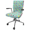 image:imageAmbesonne Cartoon Office Chair Slipcover Xray Part of an Abstract Skeleton Image in Repetitive Grunge Pattern Protective Stretch Decorative Fabric Cover Standard Size Ivory CharcoalTeal Pink