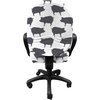 image:imageAmbesonne Cartoon Office Chair Slipcover Xray Part of an Abstract Skeleton Image in Repetitive Grunge Pattern Protective Stretch Decorative Fabric Cover Standard Size Ivory CharcoalGrey and White