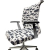 image:imageAmbesonne Cartoon Office Chair Slipcover Xray Part of an Abstract Skeleton Image in Repetitive Grunge Pattern Protective Stretch Decorative Fabric Cover Standard Size Ivory CharcoalBlue Grey