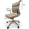 image:imageAmbesonne Cartoon Office Chair Slipcover Xray Part of an Abstract Skeleton Image in Repetitive Grunge Pattern Protective Stretch Decorative Fabric Cover Standard Size Ivory CharcoalGreen Coral