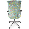 image:imageAmbesonne Cartoon Office Chair Slipcover Xray Part of an Abstract Skeleton Image in Repetitive Grunge Pattern Protective Stretch Decorative Fabric Cover Standard Size Ivory CharcoalAqua Blue