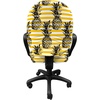 image:imageAmbesonne Cartoon Office Chair Slipcover Xray Part of an Abstract Skeleton Image in Repetitive Grunge Pattern Protective Stretch Decorative Fabric Cover Standard Size Ivory CharcoalYellow White