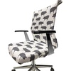 image:imageAmbesonne Cartoon Office Chair Slipcover Xray Part of an Abstract Skeleton Image in Repetitive Grunge Pattern Protective Stretch Decorative Fabric Cover Standard Size Ivory CharcoalGrey and White