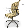 image:imageAmbesonne Cartoon Office Chair Slipcover Xray Part of an Abstract Skeleton Image in Repetitive Grunge Pattern Protective Stretch Decorative Fabric Cover Standard Size Ivory CharcoalYellow White