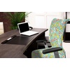 image:imageAmbesonne Cartoon Office Chair Slipcover Xray Part of an Abstract Skeleton Image in Repetitive Grunge Pattern Protective Stretch Decorative Fabric Cover Standard Size Ivory CharcoalAqua Blue