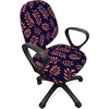 image:imageAmbesonne Cartoon Office Chair Slipcover Xray Part of an Abstract Skeleton Image in Repetitive Grunge Pattern Protective Stretch Decorative Fabric Cover Standard Size Ivory CharcoalCoral Purple