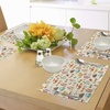 image:imageAmbesonne Cartoon Place Mats Set of 4 Autumn Pattern Owl Fox Squirrel Birds Animal Leaves Print Washable Fabric Placemats for Dining Table Standard Size Cream Orange