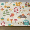 image:imageAmbesonne Cartoon Place Mats Set of 4 Autumn Pattern Owl Fox Squirrel Birds Animal Leaves Print Washable Fabric Placemats for Dining Table Standard Size Cream Orange