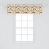 image:imageAmbesonne Cartoon Window Valance Botanical Animal Print with Tigers and Leafy Branches Curtain Valance for Kitchen Bedroom Decor with Rod Pocket 54 X 12 Dark Orange MulticolorPale Camel