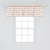 image:imageAmbesonne Cartoon Window Valance Summer Style Funny Demonstration of Happy Flying Characters and Hexagon Comb Curtain Valance for Kitchen Bedroom Decor with Rod Pocket 54 X 18 Sky Blue MustardRose and Multicolor