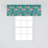 image:imageAmbesonne Cartoon Window Valance Summer Style Funny Demonstration of Happy Flying Characters and Hexagon Comb Curtain Valance for Kitchen Bedroom Decor with Rod Pocket 54 X 18 Sky Blue MustardTeal