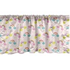 image:imageAmbesonne Cartoon Window Valance Summer Style Funny Demonstration of Happy Flying Characters and Hexagon Comb Curtain Valance for Kitchen Bedroom Decor with Rod Pocket 54 X 18 Sky Blue MustardRose and Multicolor